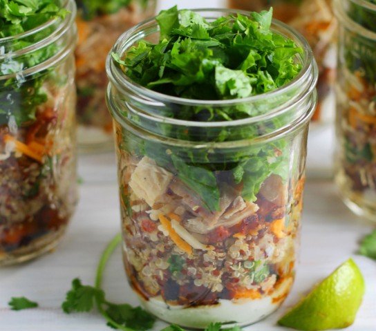 Burrito Bowl Mason Jar Salads Burrito Bowl Mason Jar Salads