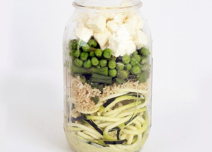 Mason Jar Zucchini Noodle Salad