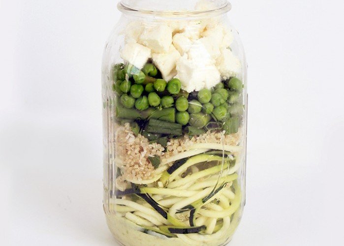 Mason Jar Zucchini Noodle Salad Mason Jar Zucchini Noodle Salad