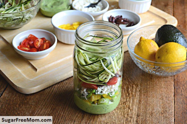 Zucchini Pasta Salad With Avocado Spinach Dressing Zucchini Pasta Salad With Avocado Spinach Dressing