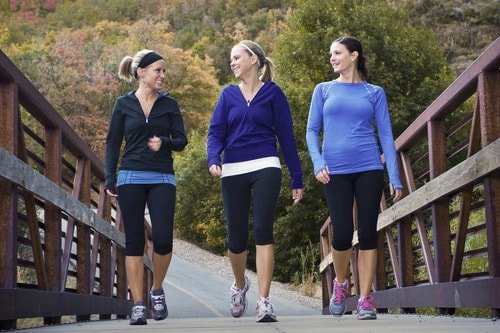 women walking together