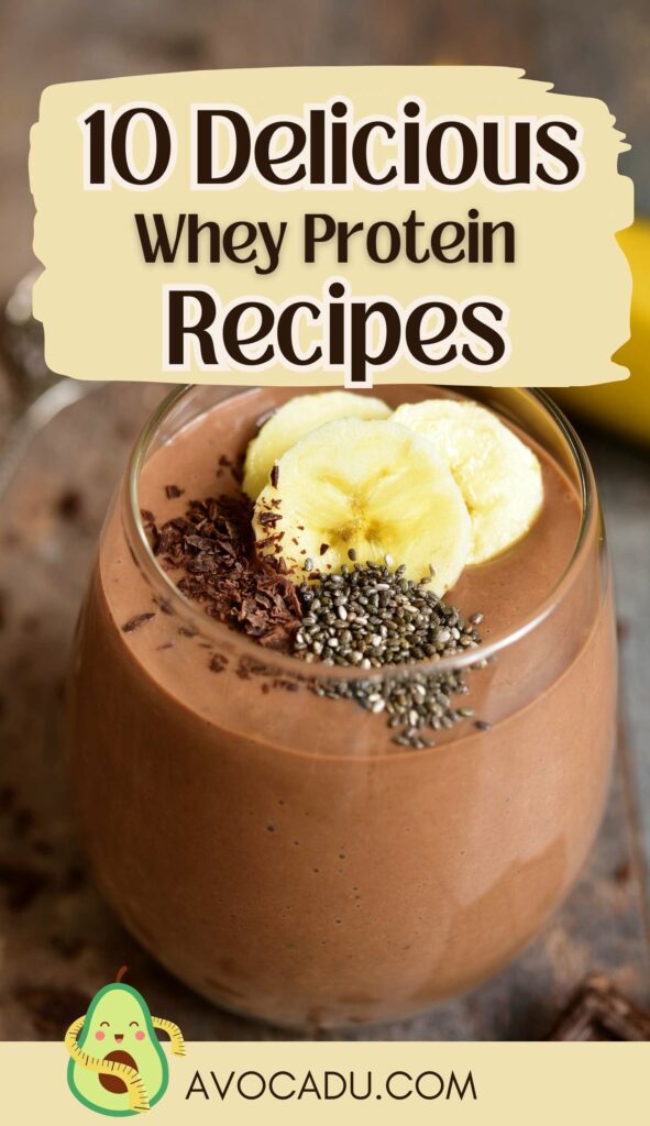 chocolate and banana whey protein shake