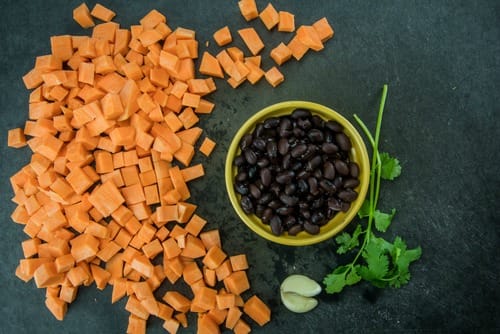 sweet potato bowl healthy lunch recipe to make ahead