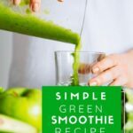 green smoothie being poured